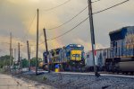 CSX C40-8 Locomotive at the yard